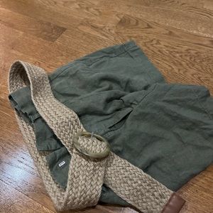 forever 21 green shorts with belt size xs